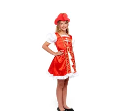 Outlet Disfraz de Mosquetera Roja en Vestido para niña