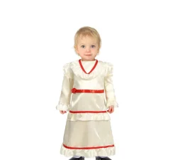 Disfraz de Muñeca con vestido blanca para bebé