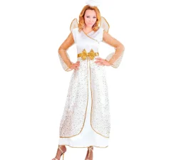 Disfraz de Ángel Glamuroso Dorado para mujer