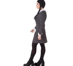 Disfraz de Niña Siniestra Topos Negro para mujer