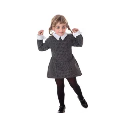 Disfraz de Niña Siniestra Topos negro para niña