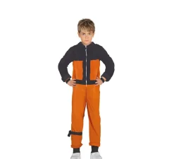 Disfraz de Ninja de Anime Naranja y Negro para niño