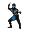 Online Disfraz de Ninja Kombat Azul con Armas para niño