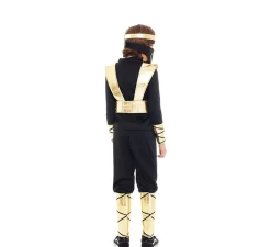 Disfraz de Ninja Kombat Serpiente negro y dorado para niños