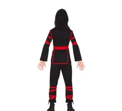 Outlet Disfraz de Ninja negro y rojo para niña