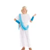 Disfraz de Noble Griego blanco y azul para niño