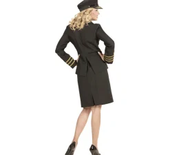 Online Disfraz de Oficial de la Marina en Negro para mujer