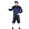 Clearance Disfraz de Paje Azul y Negro para hombre