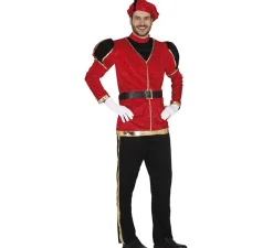 Outlet Disfraz de Paje Rojo Elegante para hombre