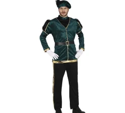 Disfraz de Paje Verde Elegante para hombre