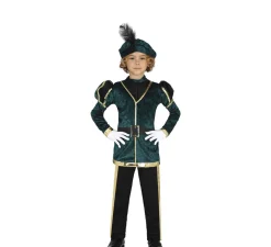 Hot Disfraz de Paje Verde Elegante para niño