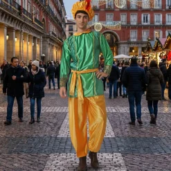 New Kebedo Moda Disfraz de Paje Verde Real Hombre