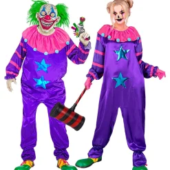 Disfraz de Payaso de Terror del Espacio Morado Adulto