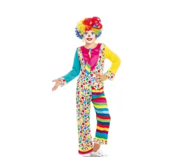 Disfraz de Payaso Multicolor con Corbata para niña