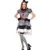 Outlet Disfraz de Payaso Vintage a Cuadros para mujer