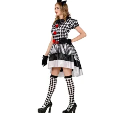 Outlet Disfraz de Payaso Vintage a Cuadros para mujer