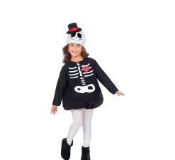 Disfraz de Pequeño Esqueleto con corazón para bebé y niños
