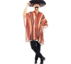 Discount Disfraz de Pistolero Mexicano con Poncho para hombre