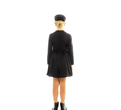 Disfraz de Policía en Vestido negro y amarillo para niña