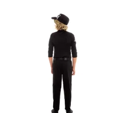 Best Disfraz de Policía Negro y Amarillo para niño