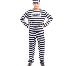Clearance Disfraz de Presidiario a Rayas para hombre