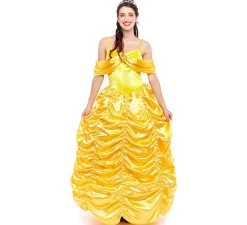 Best Disfraz de Princesa Amarilla de Cuento para mujer