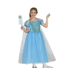 New Disfraz de Princesa Azul de Hielo para niña