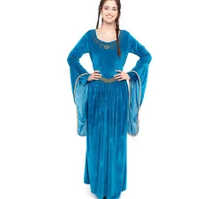Clearance Disfraz de Princesa Vikinga o Medieval Azul para mujer