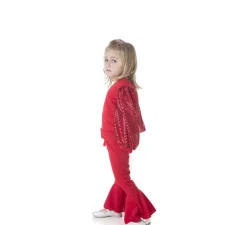 Outlet Disfraz de Raffaella Carrà rojo para niña