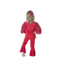 Outlet Disfraz de Raffaella Carrà rojo para niña