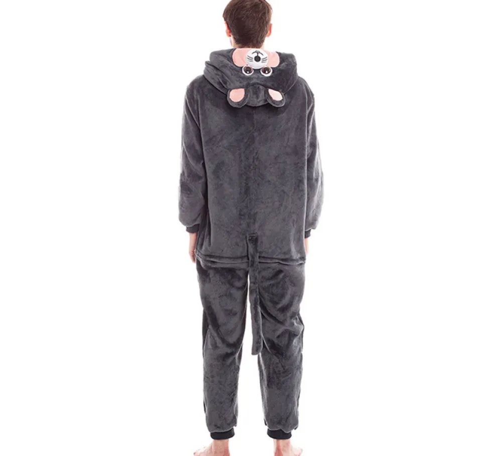 Outlet Disfraz de Ratón Gris con Capucha para hombre