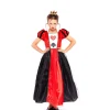 Disfraz de Reina de Corazones Rojo y Negro para niña