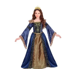 Disfraz de Reina Medieval Largo para niña