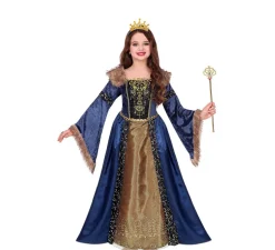 Disfraz de Reina Medieval Largo para niña