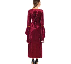 Disfraz de Reina Medieval Vinotinto para mujer