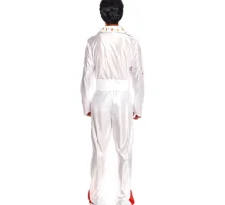 Disfraz de Rey del Rock Blanco para hombre