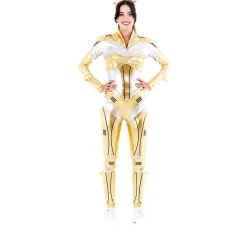 Disfraz de Robot Woman Estelar Dorado para mujer