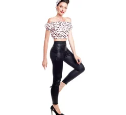 Disfraz de Rockabilly Top Años 50 para mujer