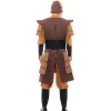 Disfraz de Samurái Legendario Japonés marrón para hombre