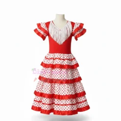 Disfraz de Sevillana Flamenca con Volantes Infantil