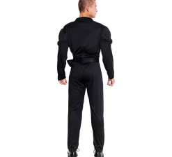 Discount Disfraz de Soldado SWAT Musculoso negro para hombre