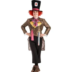 Disfraz de Sombrerero Loco Adulto – Traje de Fantasía con Sombrero y Lazo