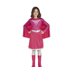 Disfraz de Super Heroína Rosa para niña