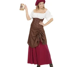 Disfraz de Tabernera Medieval Alegre para mujer