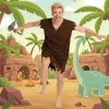 Disfraz de Troglodita Adulto – Túnica Prehistórica Tacto Suave