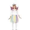 Outlet Disfraz de Unicornio Arcoíris con alas para niña