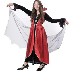 Disfraz de Vampiresa Niña Gótica - Vestido de Condesa Drácula
