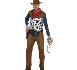 Best Disfraz de Vaquero Clásico con chaleco para hombre