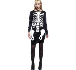 Discount Disfraz de Vestido Esqueleto para mujer