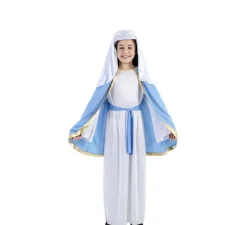 Disfraz de Virgen María con capa para niña